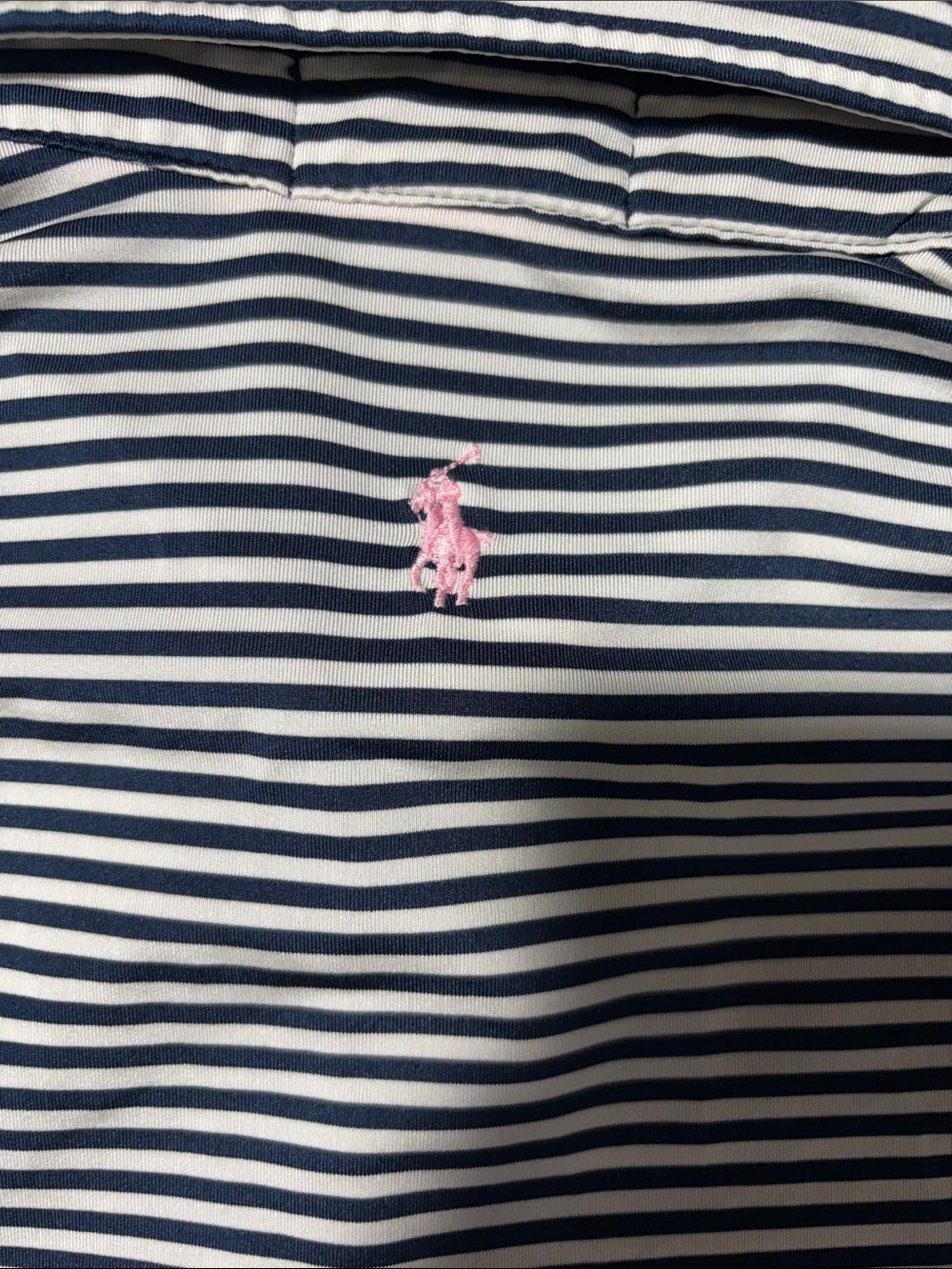 Polo Ralph Lauren Boys L 14-16 Striped Performance Polo Pink Pony